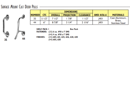 1-SURFACE MOUNT CAST DOOR PULLS-1
